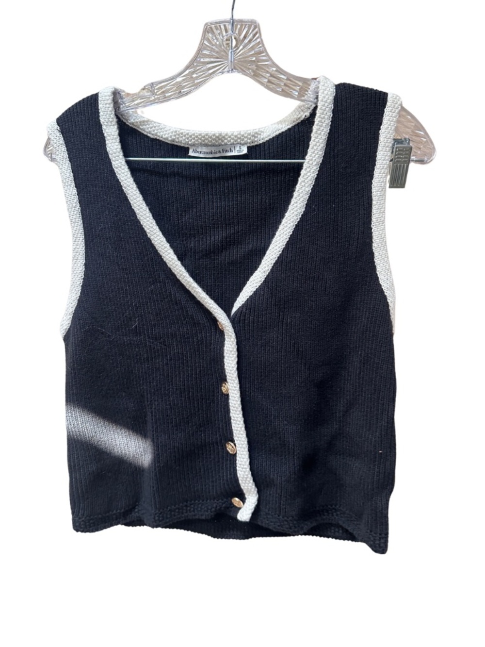 A&F Mara button-up sweater vest - Misses Small